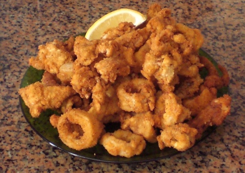 Deep-fried Squid With Salt and Pepper Mix 